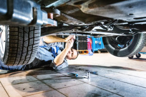 mechanic working on car maintenance